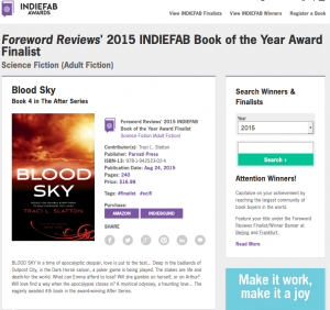 BLOOD SKY is 2015 Indiefab Finalist